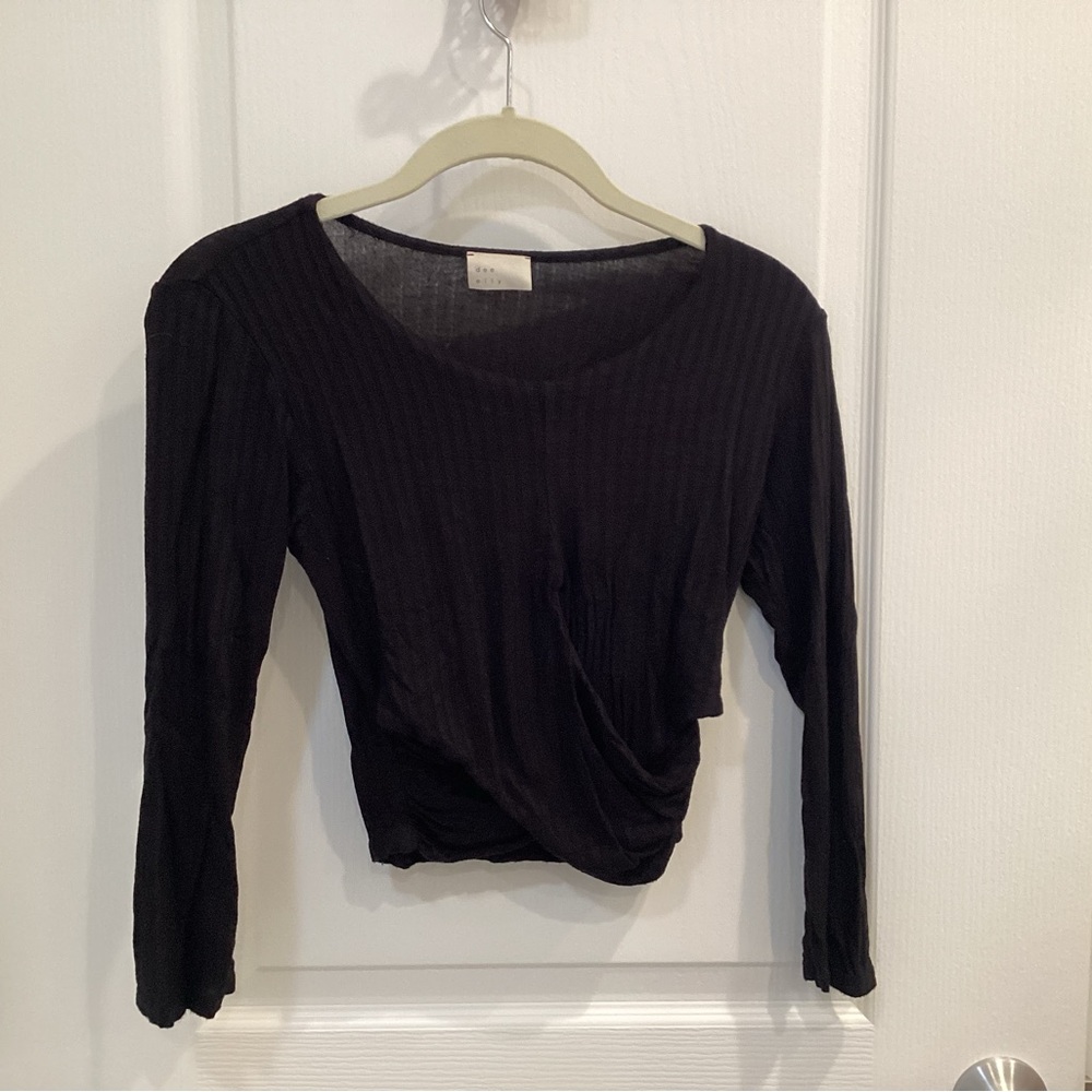 Chic Black Long Sleeve Top